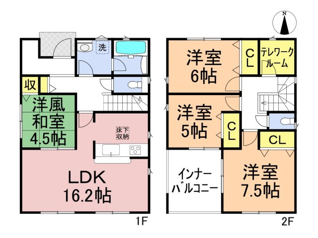 クワイエ　各務原市蘇原菊園町第1　全4区画分譲の間取り|■4号棟　■ヤマダ不動産　株式会社リライフ　
■夢のマイホーム購入をフルサポートします！