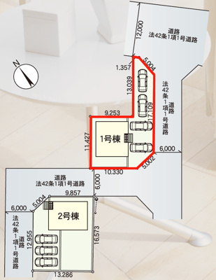 【区画図】 | Cradle garden　山形市東志戸田第1　1号棟 | ★内覧予約でブランド米2kg★