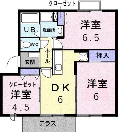 ヴィレッジトミタＢの間取り