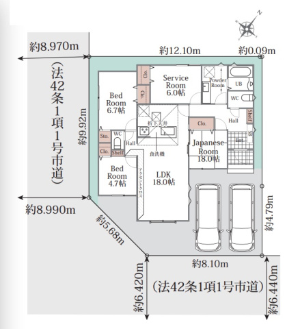 野洲市三上　第1期　新築一戸建ての外観