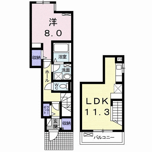 コロレ　西新町の間取り