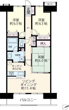 3LDK75.45㎡