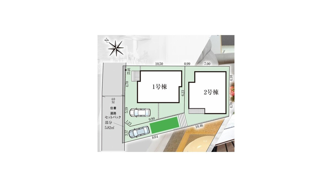 昭島市緑町14期　２号棟の区画図