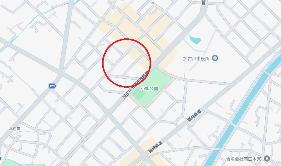 加古川市加古川町北在家　　　JR「加古川駅」徒歩18分の地図