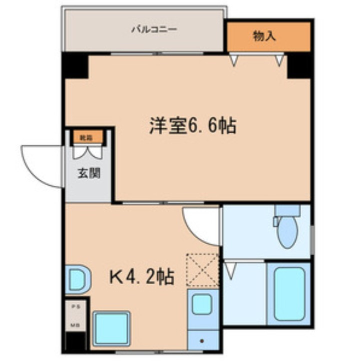 荒川区西日暮里６丁目の賃貸マンションの間取り