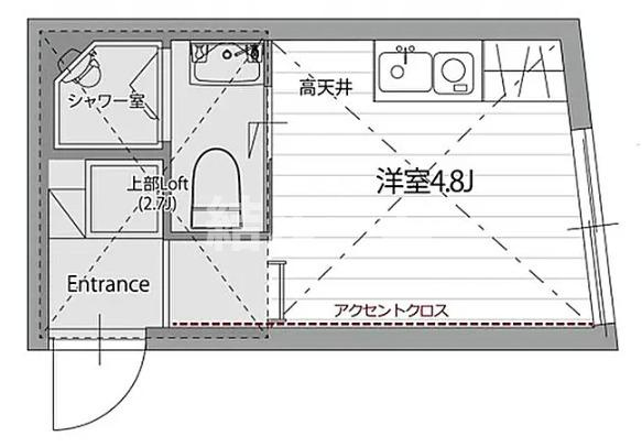 豊島区池袋本町４丁目のアパートの間取り