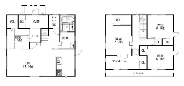 和歌山市松江・中古戸建・117039の間取り