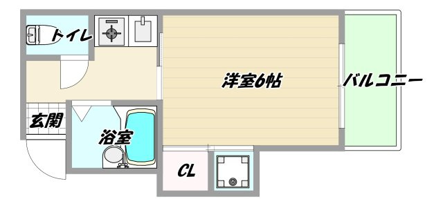 大阪市東淀川区東中島１丁目の賃貸マンションの間取り