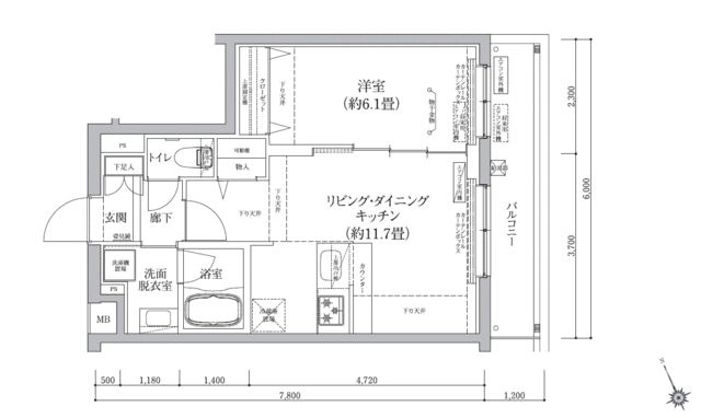 アイルグランデ押上ノースドゥーエの間取り
