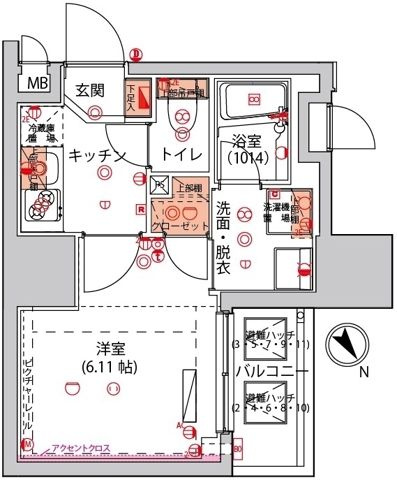 ハーモニーレジデンス川崎の間取り