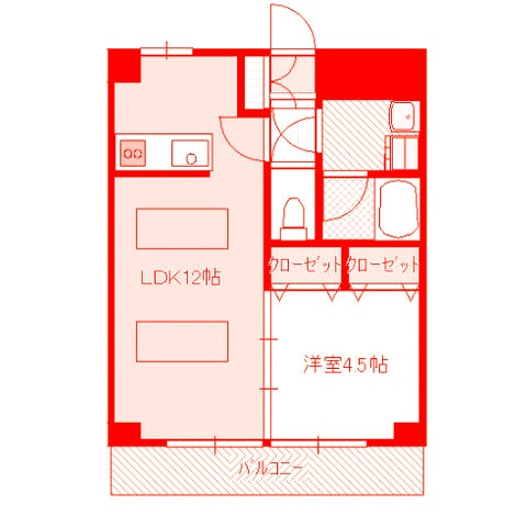茅ヶ崎市東海岸北３丁目の賃貸マンションの間取り