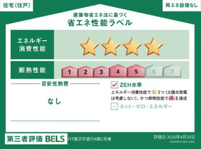 【省エネ性能ラベル】 | 藤沢市善行4期 新築戸建 全1棟