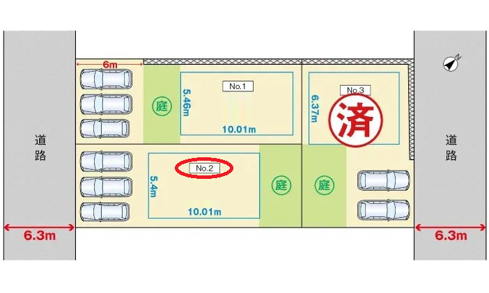 安佐北区口田南８丁目の土地図
