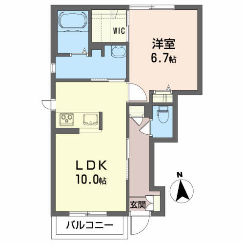 ジェミニ向中野　壱番館の間取り