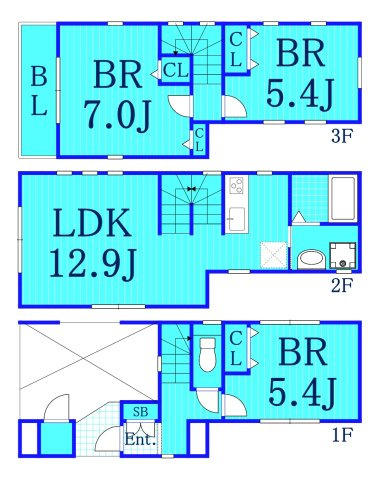 青木町戸建の間取り
