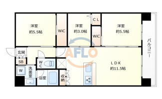 【間取り】 | アーバネックス中崎町Ⅱ　扇町小学校区 | アーバネックス中崎町Ⅱ　間取り