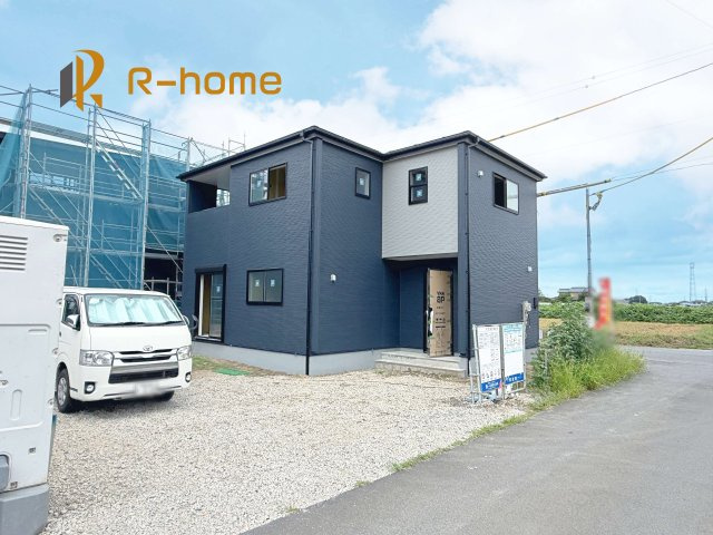 第2下妻市鎌庭　新築戸建て　1号棟の外観|ご予約を頂ければ、『平日』はもちろん『早朝』や『夜間』もご見学可能です♪お気軽にお申し付けください♪