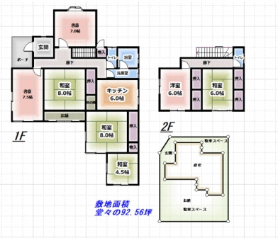 青梅市柚木町1丁目貸家の間取り