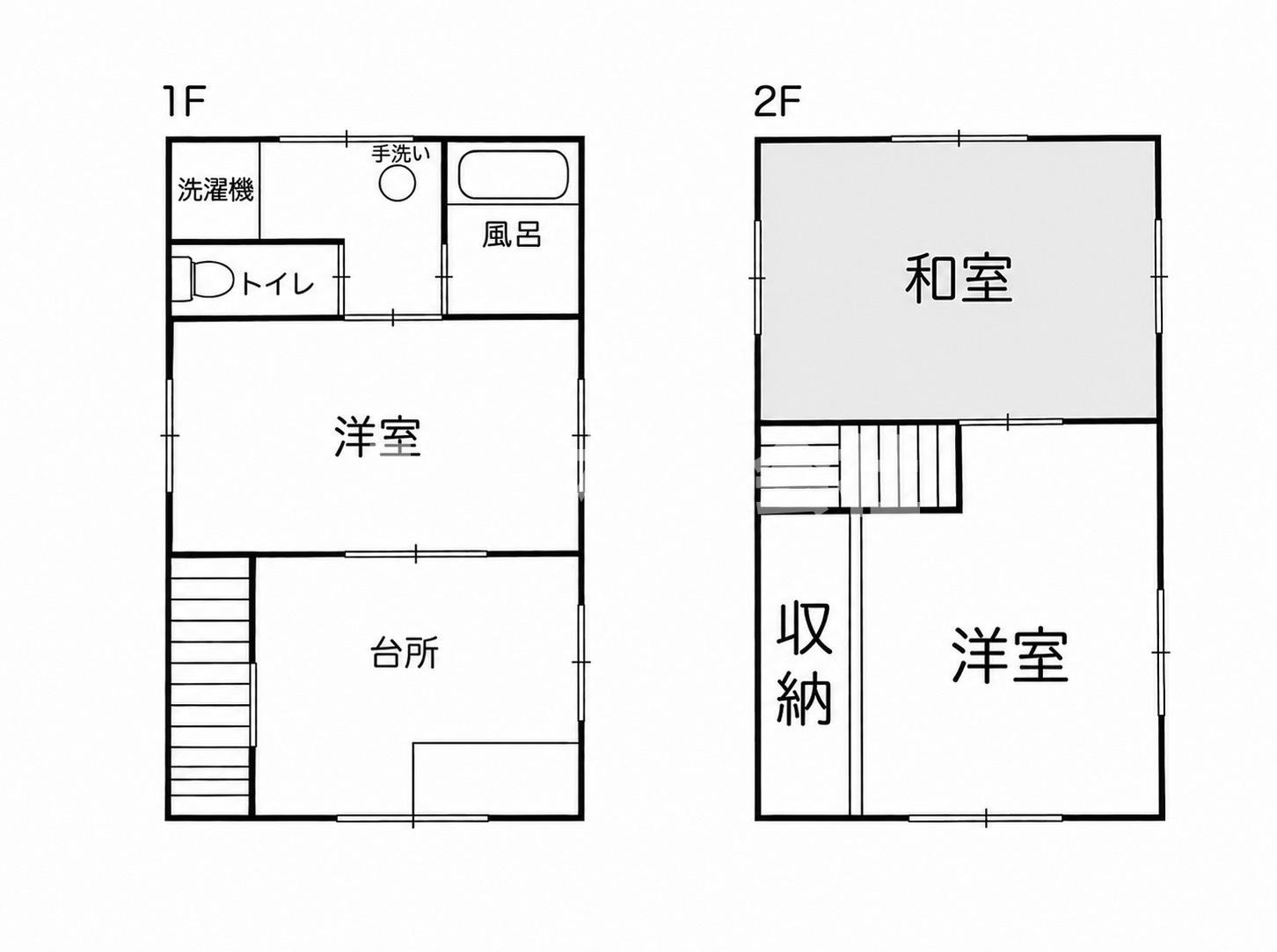東大阪市川田中古テラスハウスの間取り