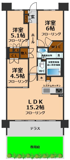 【間取り】 | パークホームズ杉並善福寺川緑地
