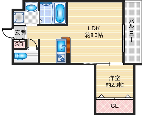 【間取り】 | リアコート千里丘2 NORTH