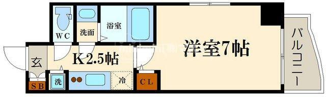 Fortuney北堀江の間取り