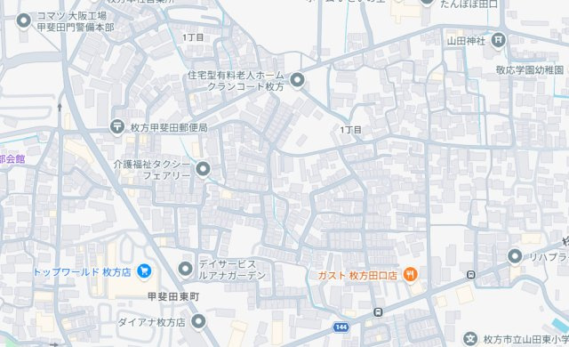 ■枚方市田口　第6期　売土地の地図