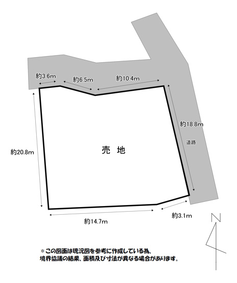 【土地図】 | 岬売地 | 建築条件、解体費用負担無し！