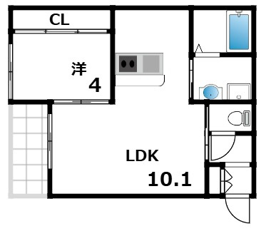 T-square摂津本山の間取り