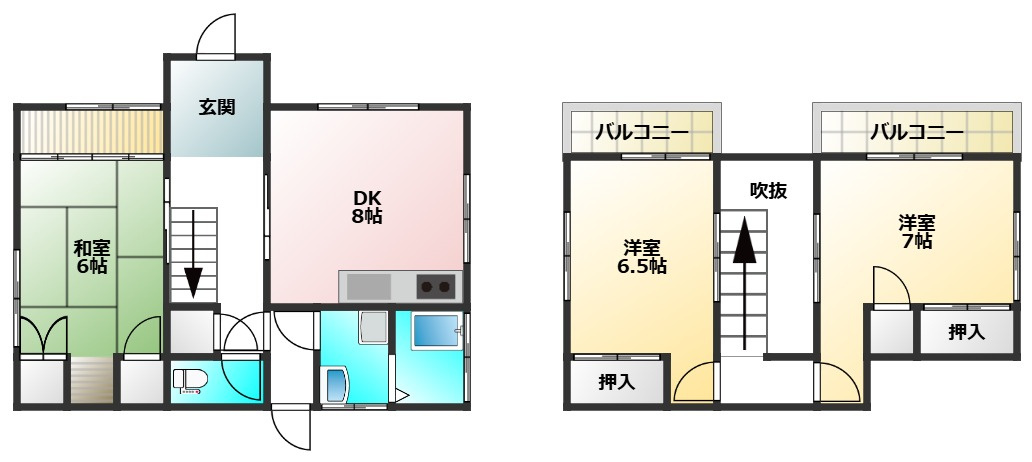 本野町戸建ての間取り