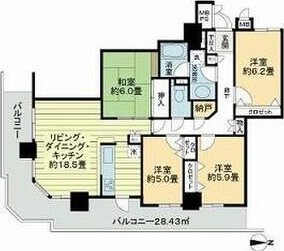 ライオンズタワー仙台長町の間取り