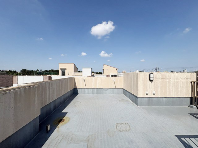 【展望】 | セボン千歳烏山 | ルーフバルコニーと眺望の様子です。～即日のご見学可能～　お問合せはお気軽にどうぞ。