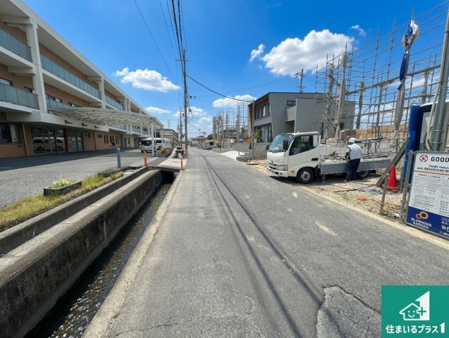 磯城郡田原本町黒田　第2期　新築一戸建ての前面道路含む現地写真|周辺は閑静な住宅街です。前面道路もしっかりと有りますので車の出し入れも安心ですよ！