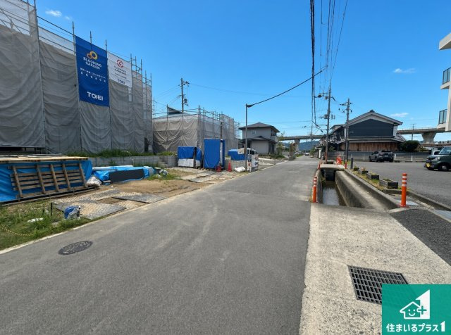 ●磯城郡田原本町黒田　第2期　新築一戸建ての前面道路含む現地写真|周辺は閑静な住宅街です。前面道路もしっかりと有りますので車の出し入れも安心ですよ！