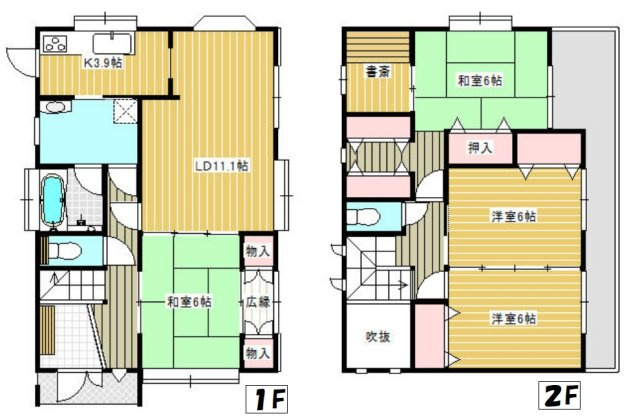 東金市関下　中古戸建の間取り