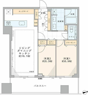 | 専有面積約７３．１９m2の東向…