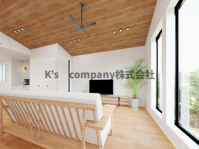 ◎茅ヶ崎市浜竹4丁目　新築戸建　1号棟の居間・リビング|室内の完成イメージ◇
