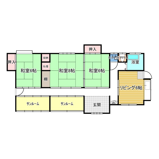 大篠津町土地（古家付）の土地図