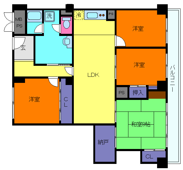スターハイツ住吉川の間取り
