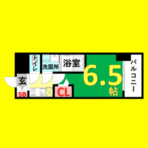 S-RESIDENCE今池駅前　名古屋市賃貸　仲介手数料無料の間取り