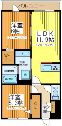 ＣＲＥＳＣＥＮＴＥ経堂壱番館の間取り