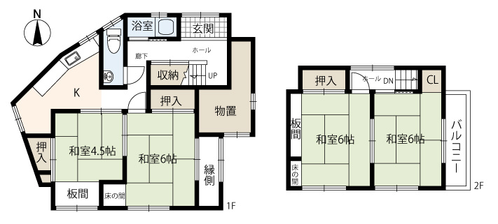 川西市下加茂1丁目の間取り|4K＊リフォーム履歴有り
