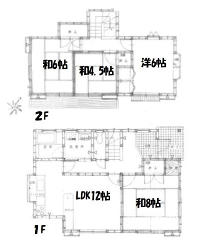 東金市家徳　中古戸建の間取り|図面と現況に相違がある場合、現況を優先致します。