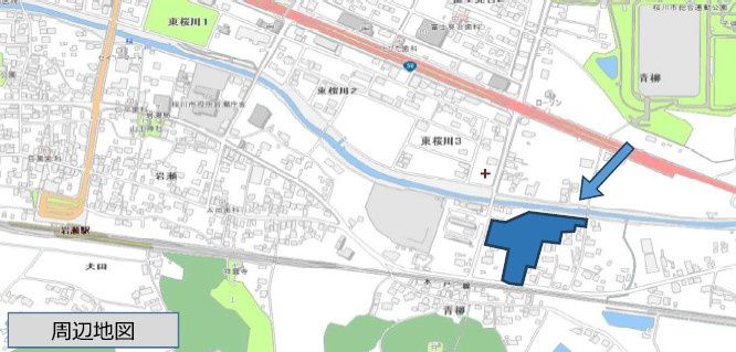 桜川市青柳　土地の地図
