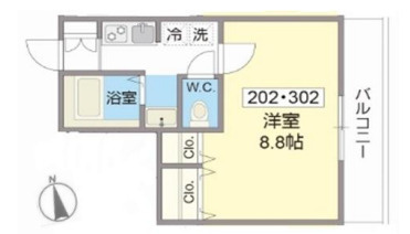 練馬区貫井５丁目のアパートの間取り