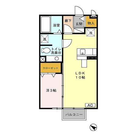 【間取り】 | セジュール・未来 A棟