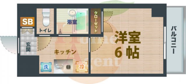 【間取り】 | エクセリア荻窪 | 1Kのお部屋です。