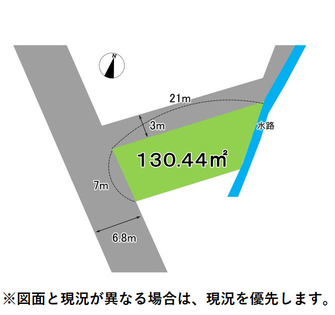 売土地　三島市谷田の土地図|土地図です。