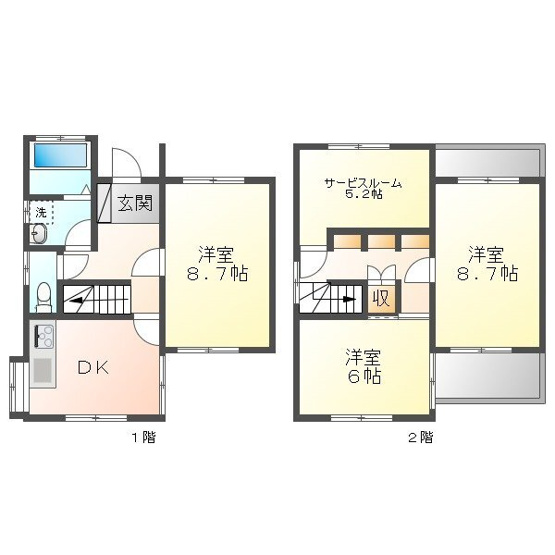 【間取り】 | 豊橋市柱九番町貸家