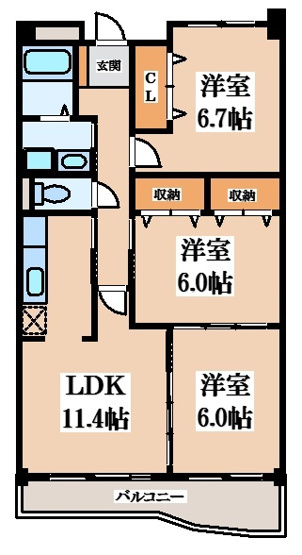 【間取り】 | サンメゾン・ヒラソル